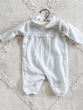 Little Things Mean a Lot White Knit Baby Footie